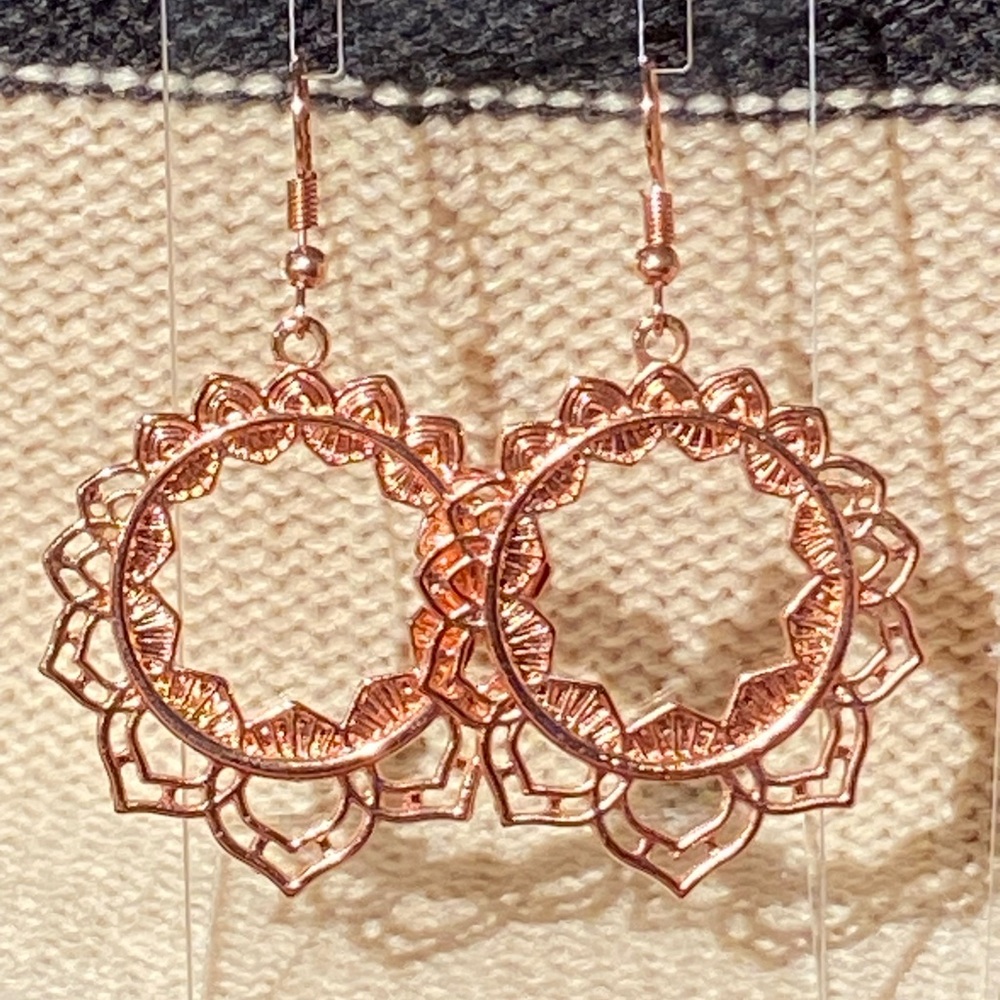 3 pair Paparazzi Copper tone earrings